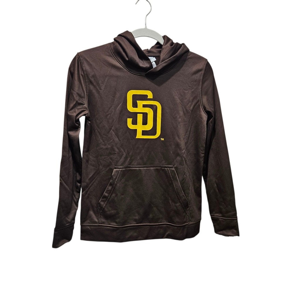 Gen2 San Diego Padres Hoodie Kids Size S Brown Yellow MLB Baseball Fan Gear